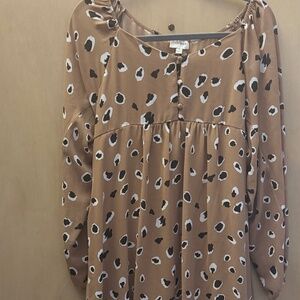 Animal print fall dress